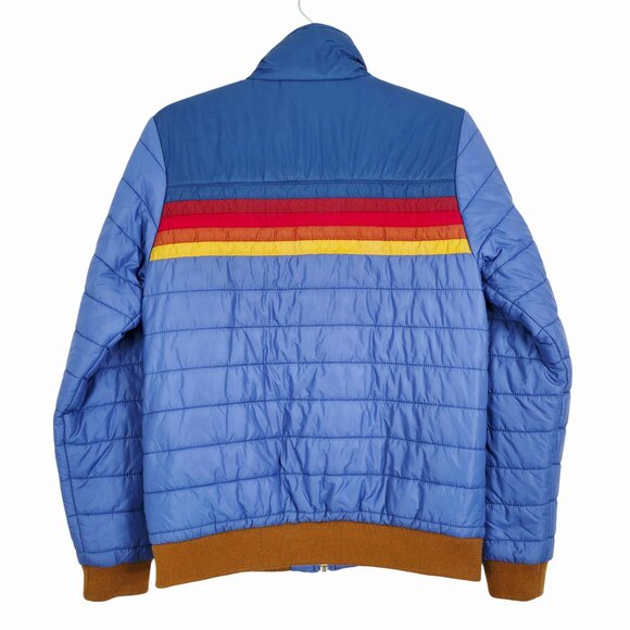 Aviator Nation Journey Jacket 5 Stripe Blue Moonlight Puffer Size M - Picture 8 of 14